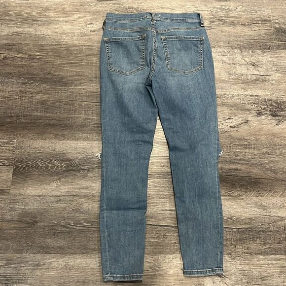 Free People high rise Women's Blue Distressed Jeans - 28 - Picture 5 of 5